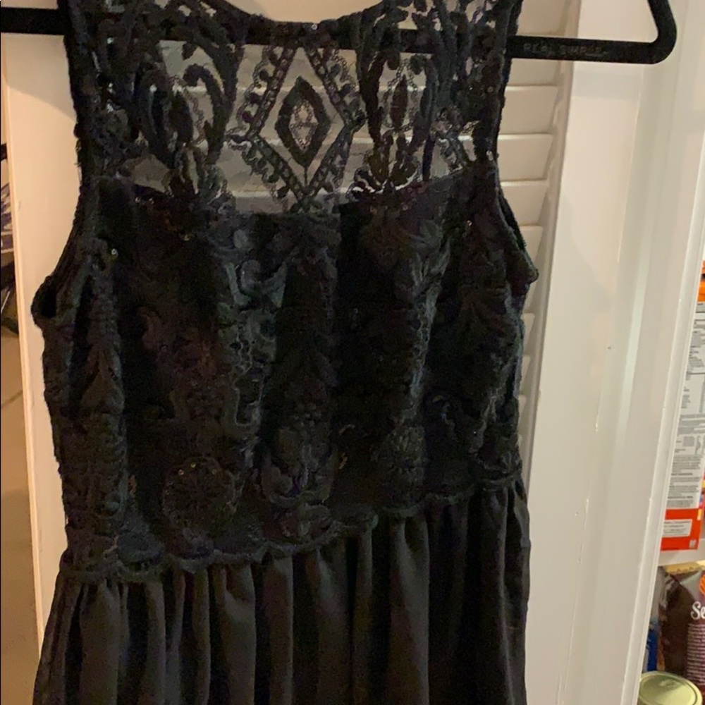 Francesca’s Black dress with sequence